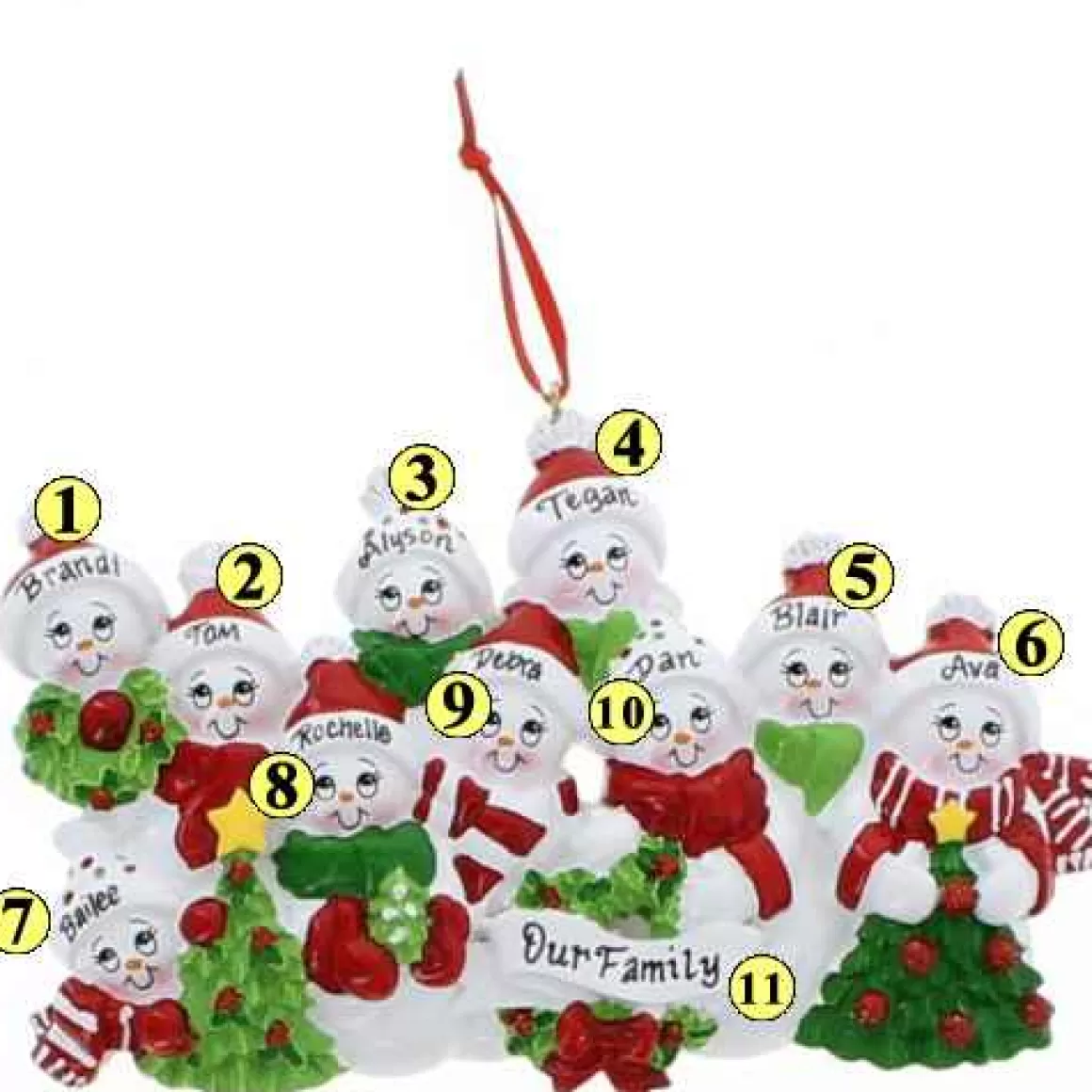 Christmas Place Snowman Family Of 10 Outlet