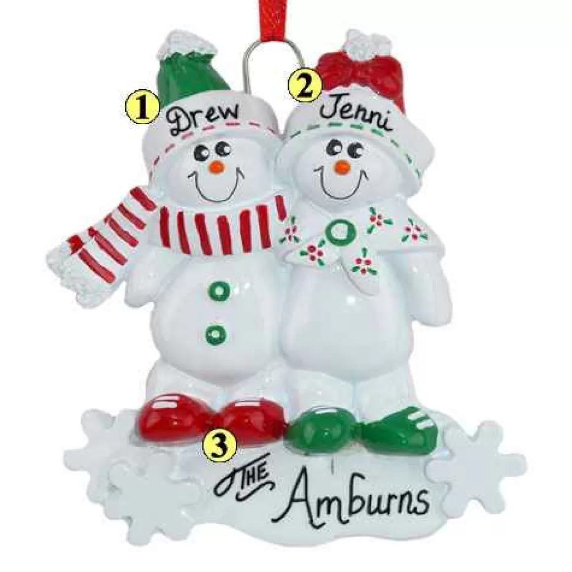 Christmas Place Snowman Family Of 2 New