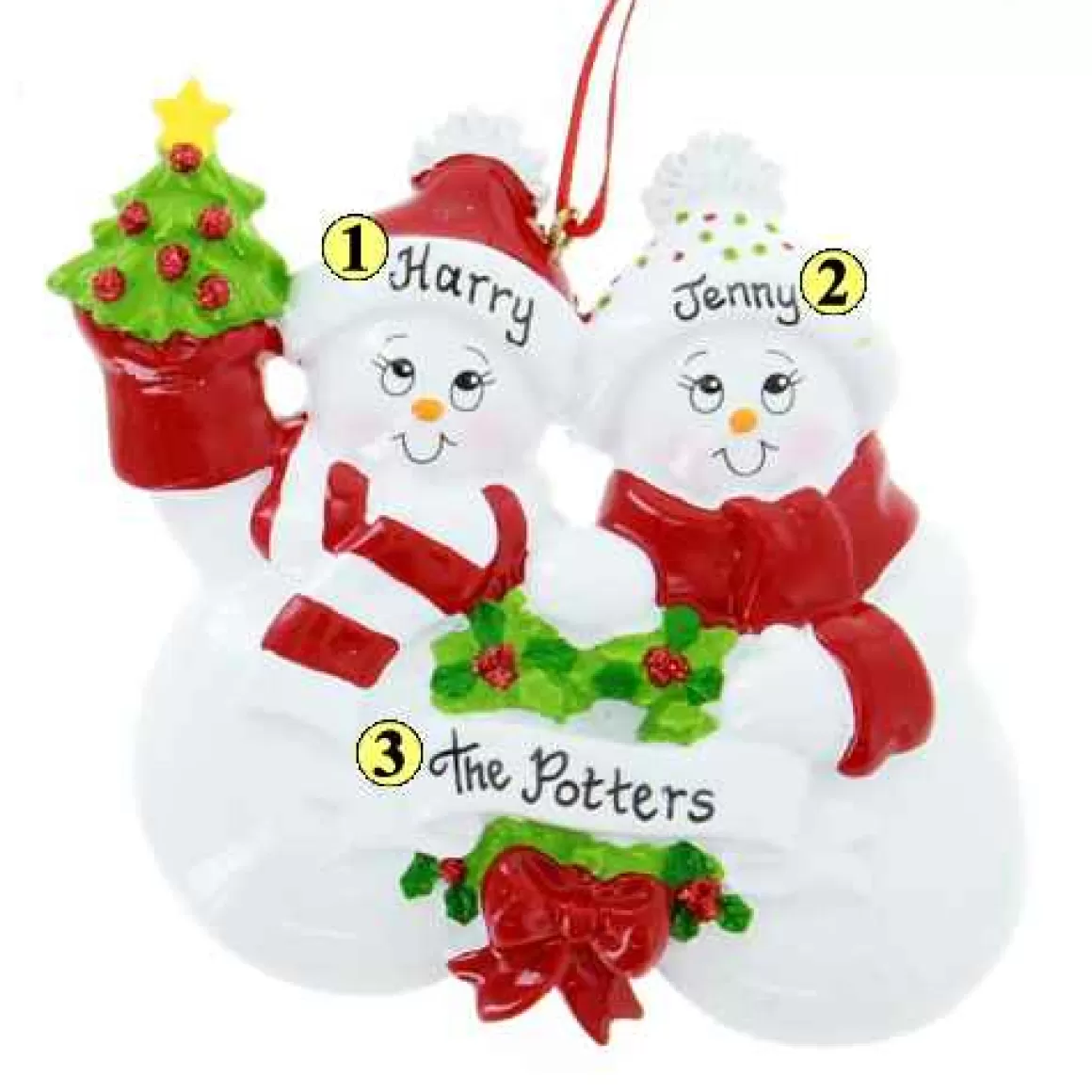 Christmas Place Snowman Smiles Couple Hot