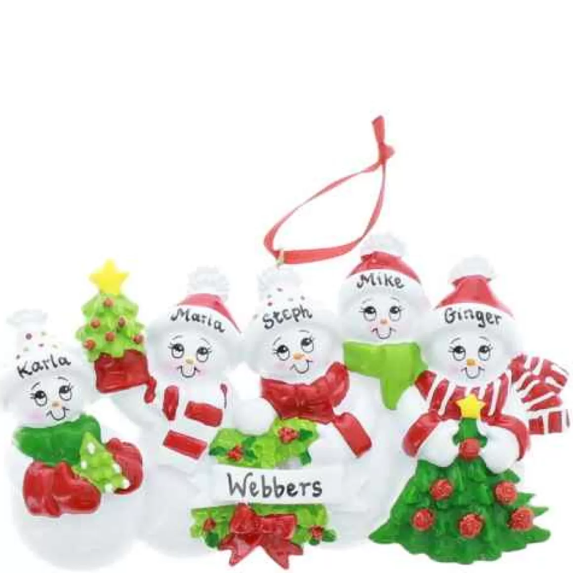 Christmas Place Snowman Smiles Family Of 5 Clearance