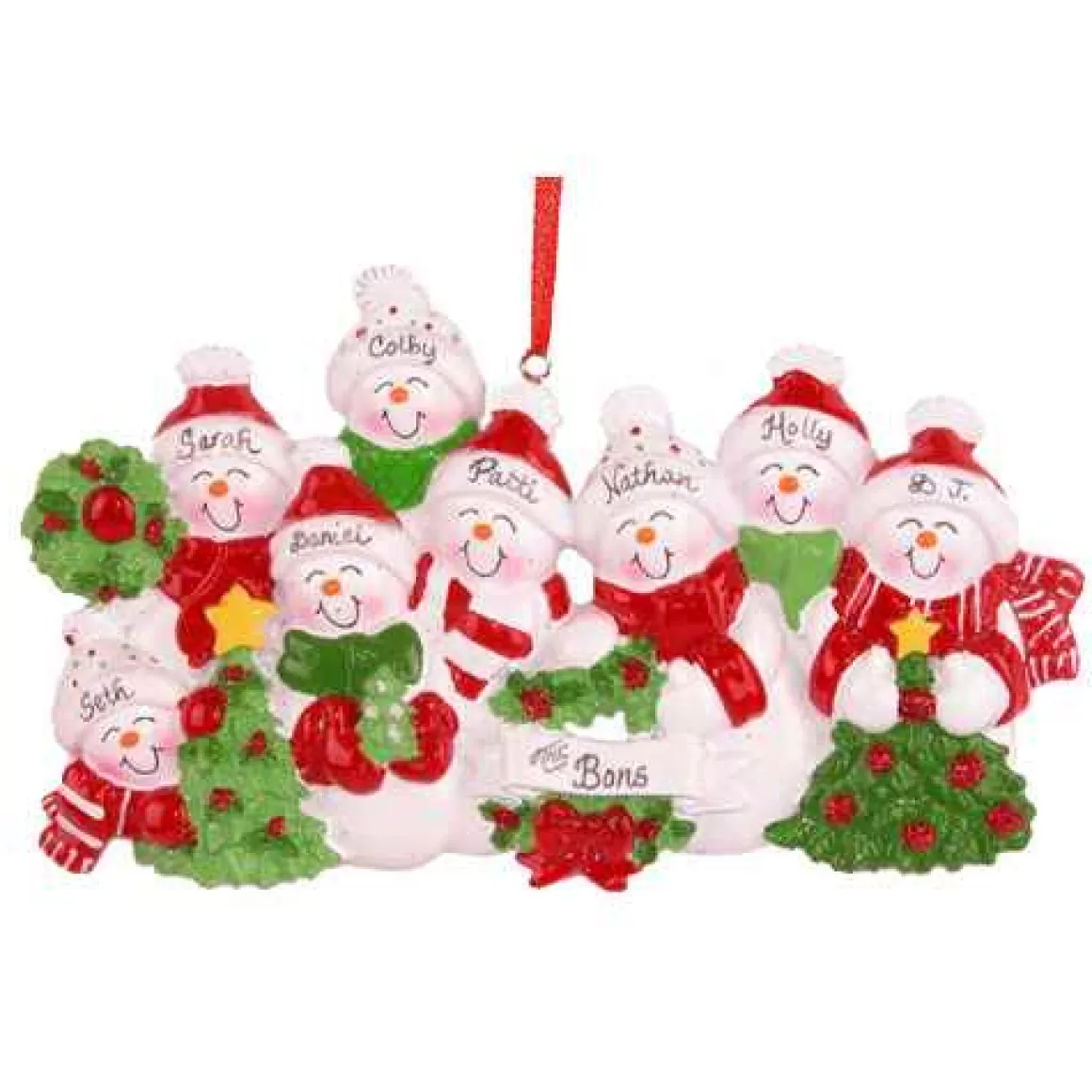 Christmas Place Snowman Smiles Family Of 8 Store