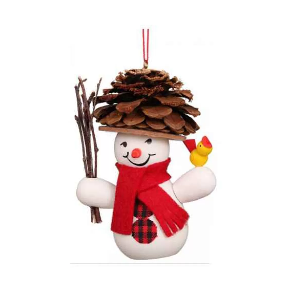 Christmas Place Snowman Wearing Pinecone Hat Ornament Cheap