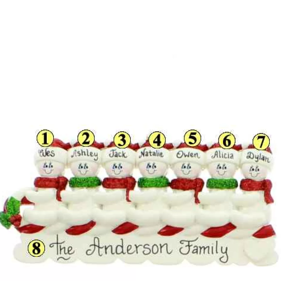 Christmas Place Snowmen Toboggan Family Of 7 Best Sale