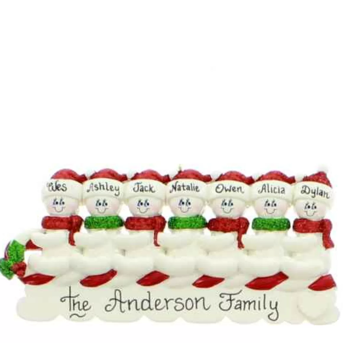 Christmas Place Snowmen Toboggan Family Of 7 Best Sale