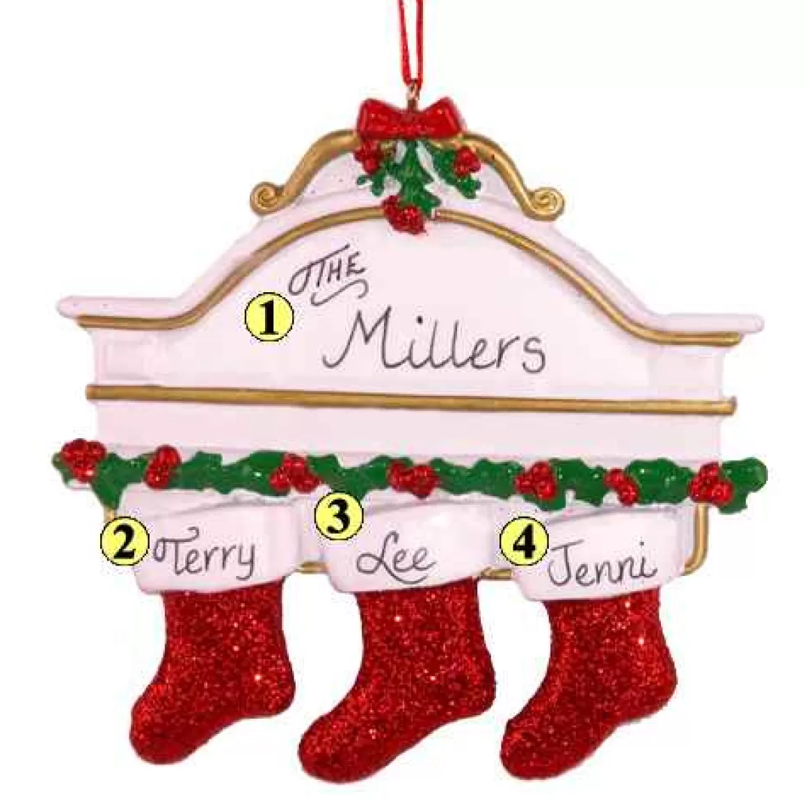 Christmas Place Stocking Mantle Family Of 3 New