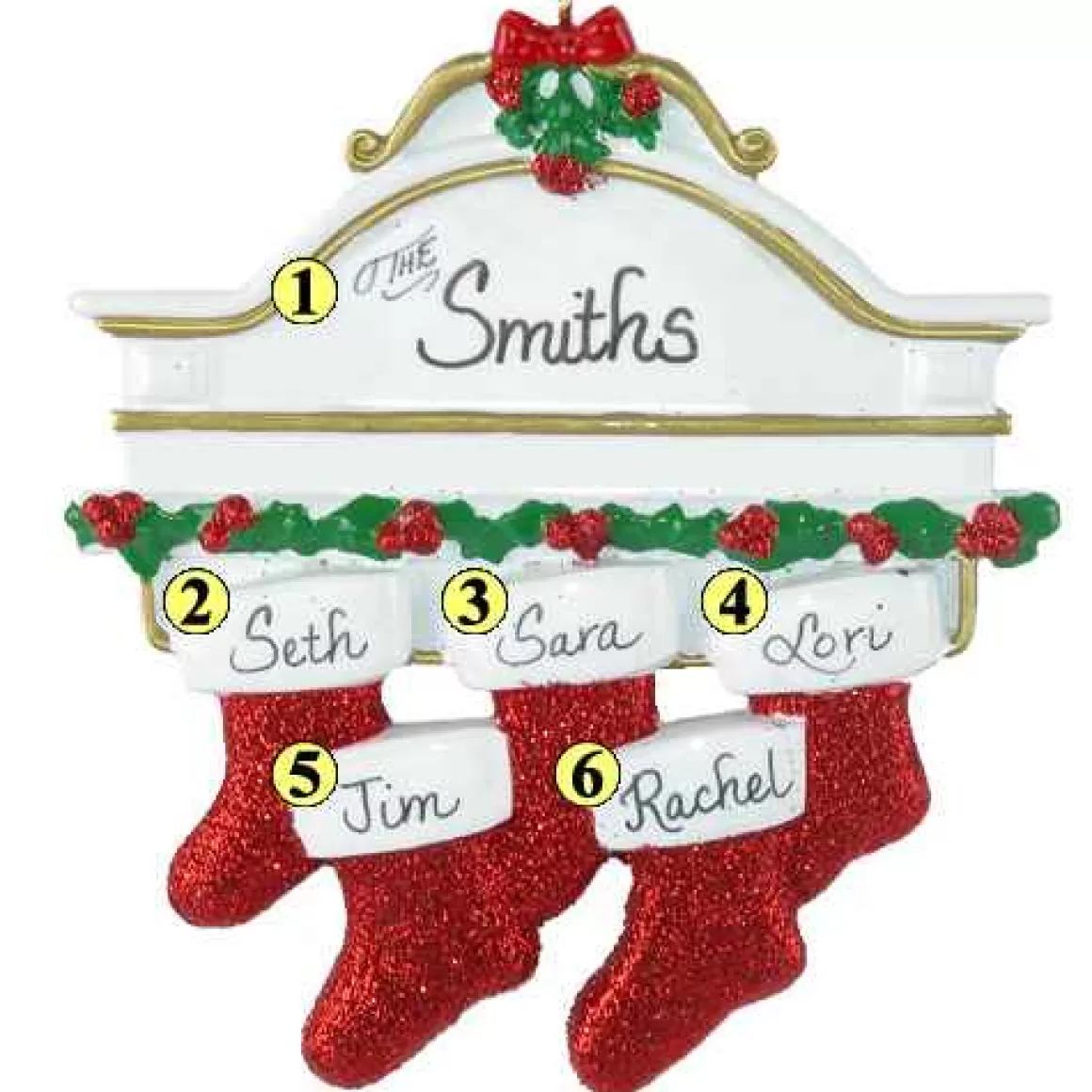 Christmas Place Stocking Mantle Family Of 5 Best