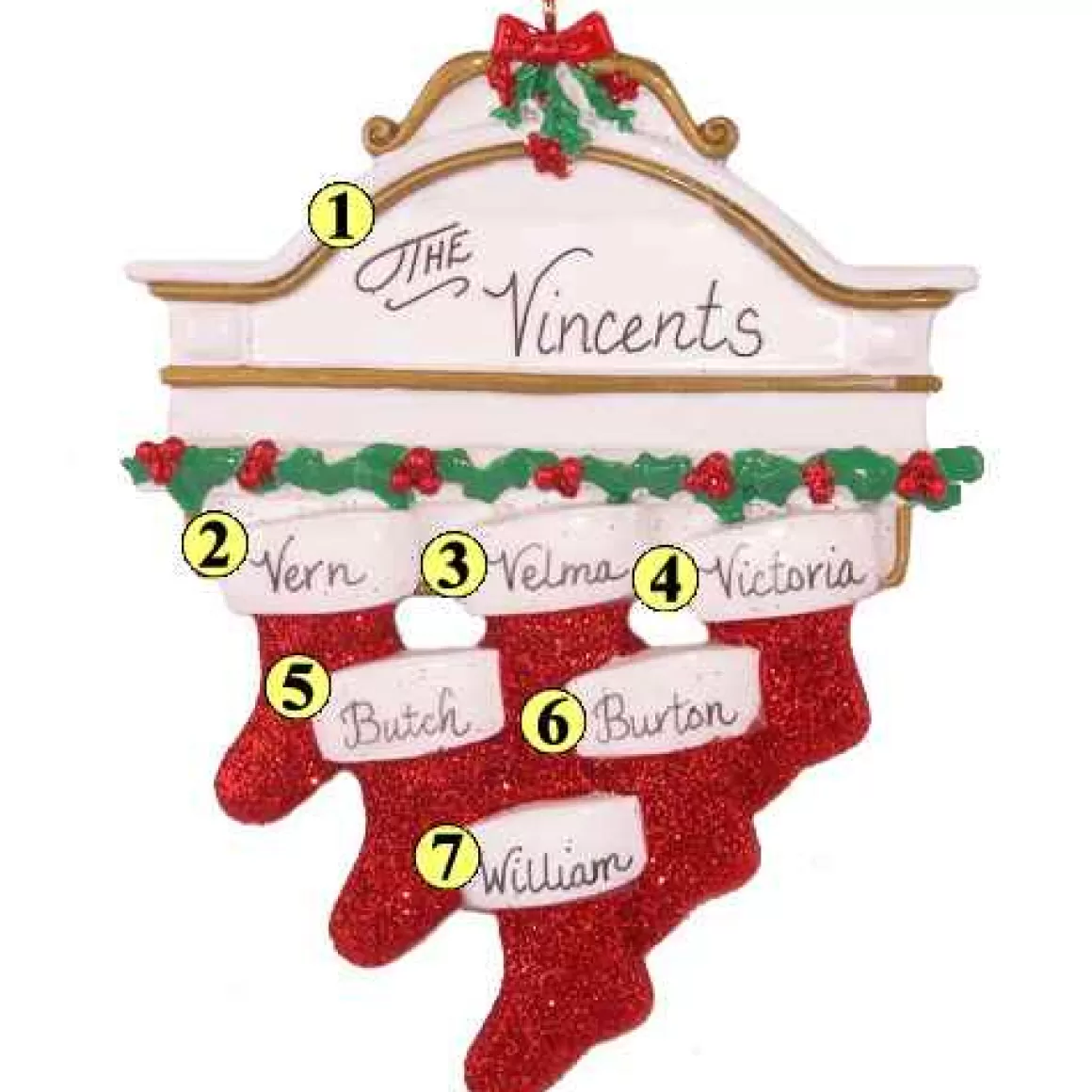 Christmas Place Stocking Mantle Family Of 6 Best