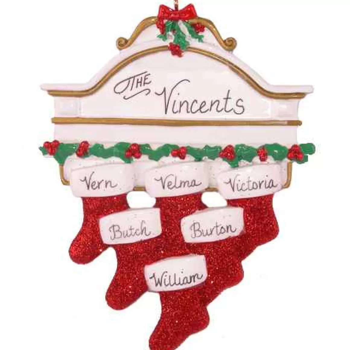 Christmas Place Stocking Mantle Family Of 6 Best