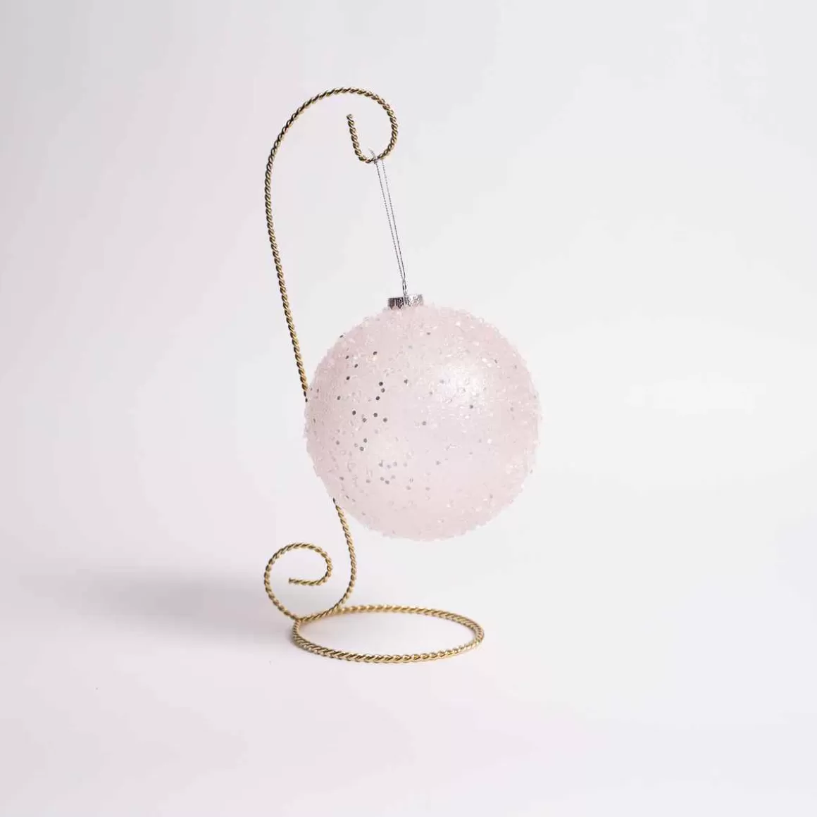 Christmas Place Sugar Glitter Pink Ball Ornament Best