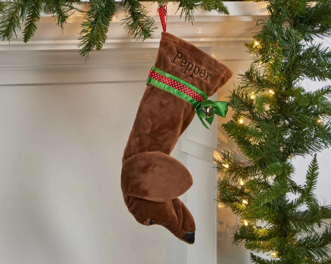 Christmas Place Tan Dachshund Stocking Sale