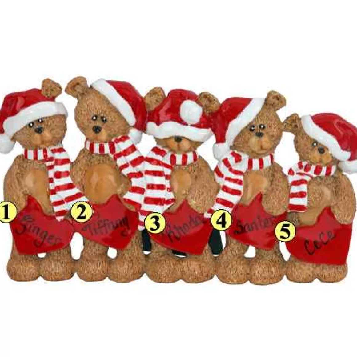 Christmas Place Teddy Bear Family Of 5 Flash Sale