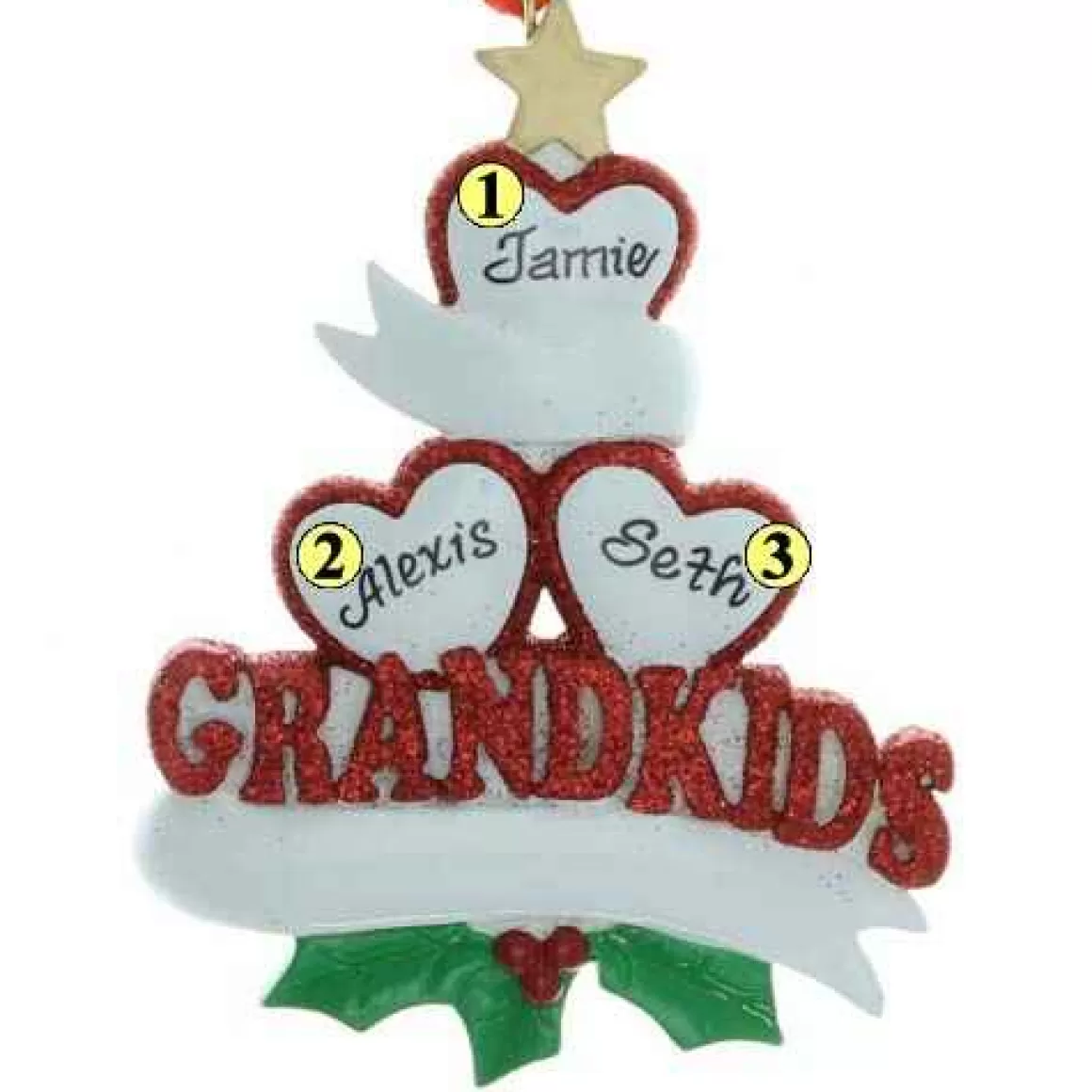 Christmas Place Three Grandkids Ornament Flash Sale