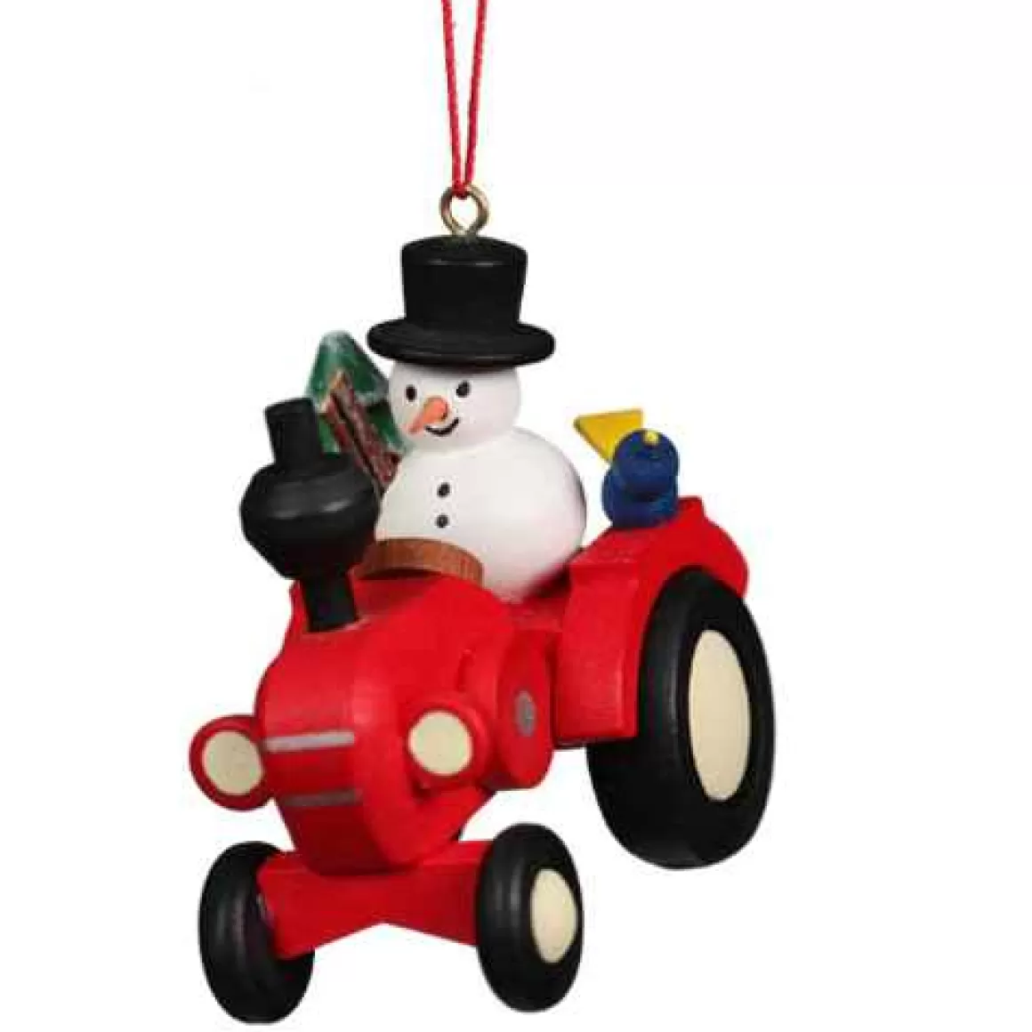 Christmas Place Tractor With Snowman Ornament Cheap