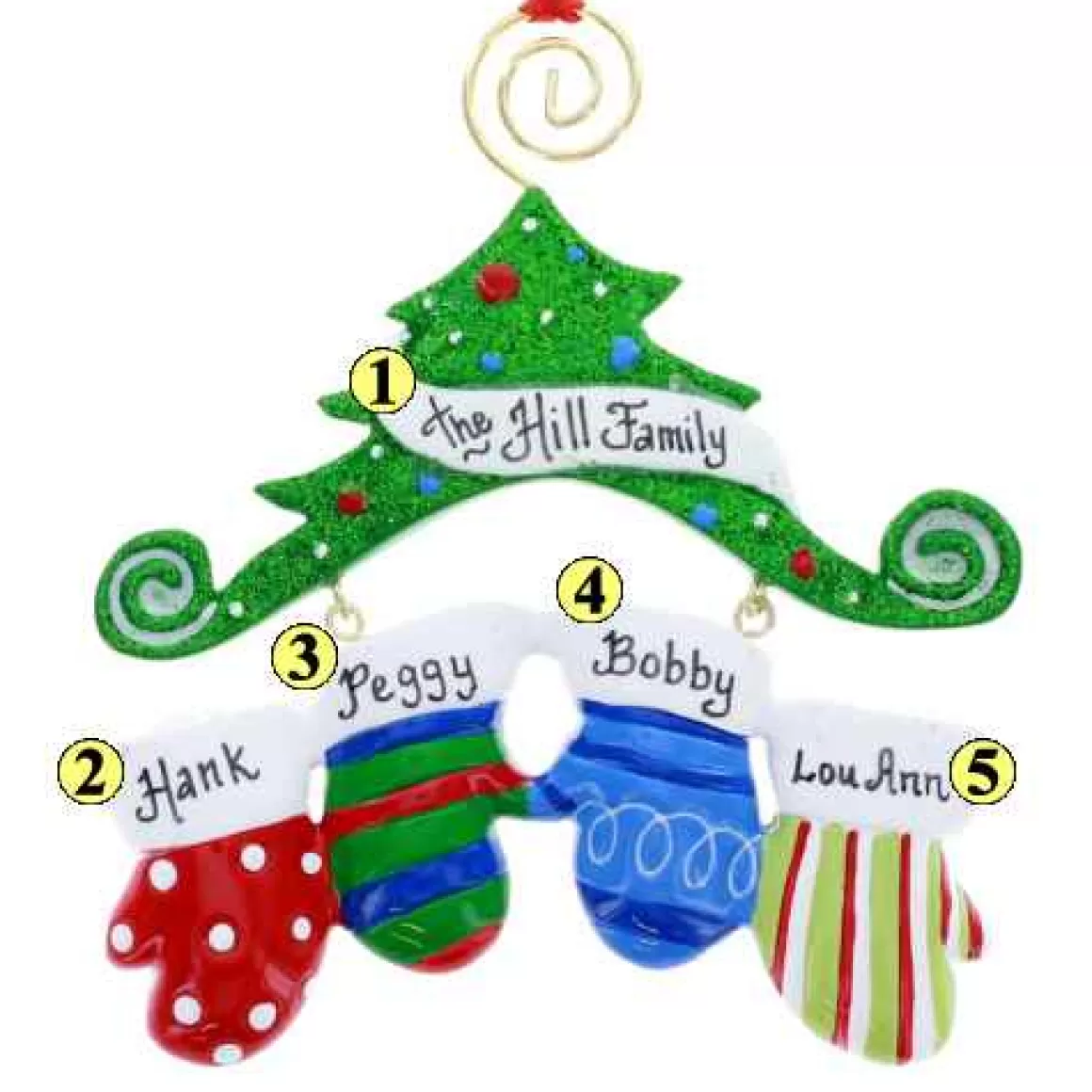 Christmas Place Tree Mitten Family Of 4 Cheap