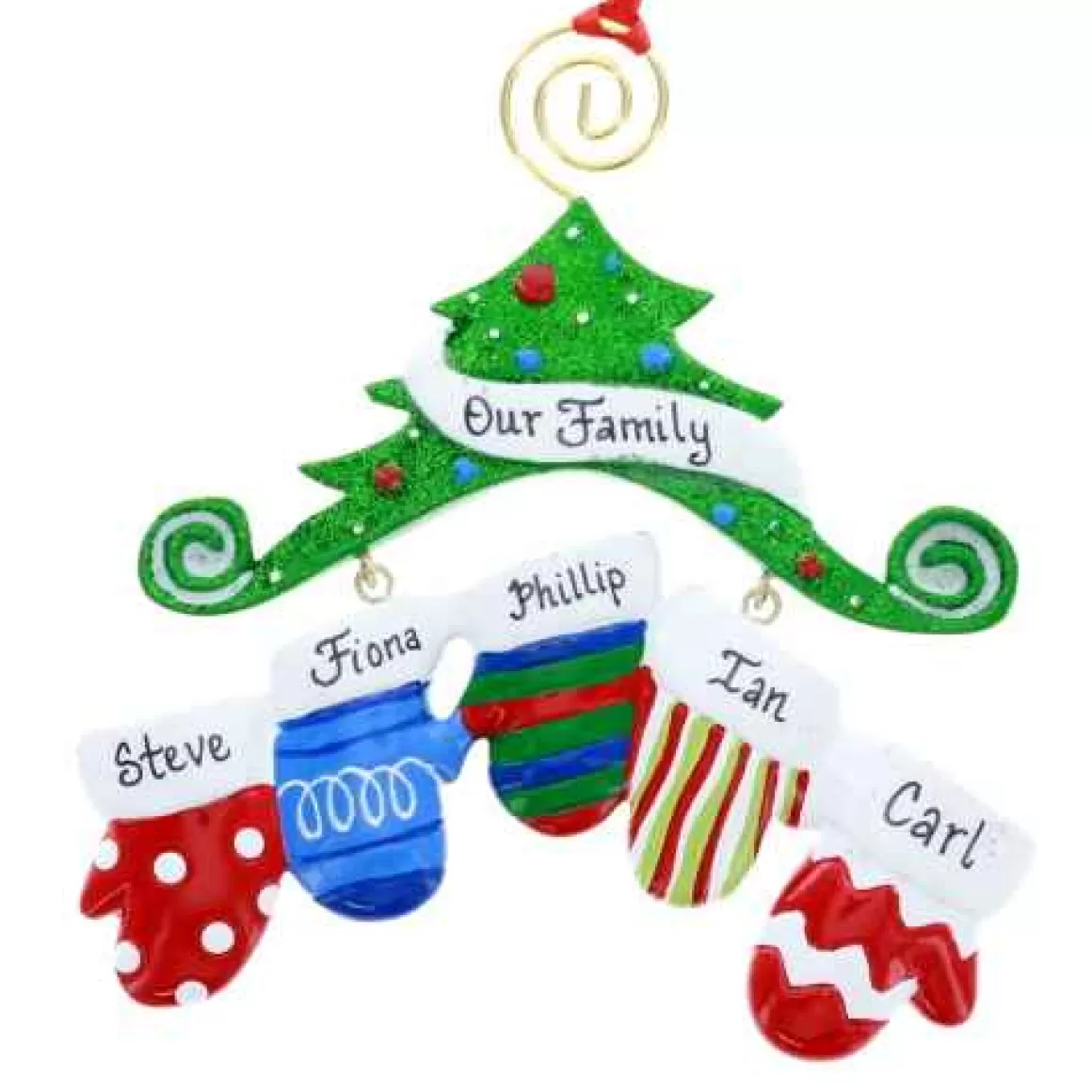 Christmas Place Tree Mitten Family Of 5 Clearance