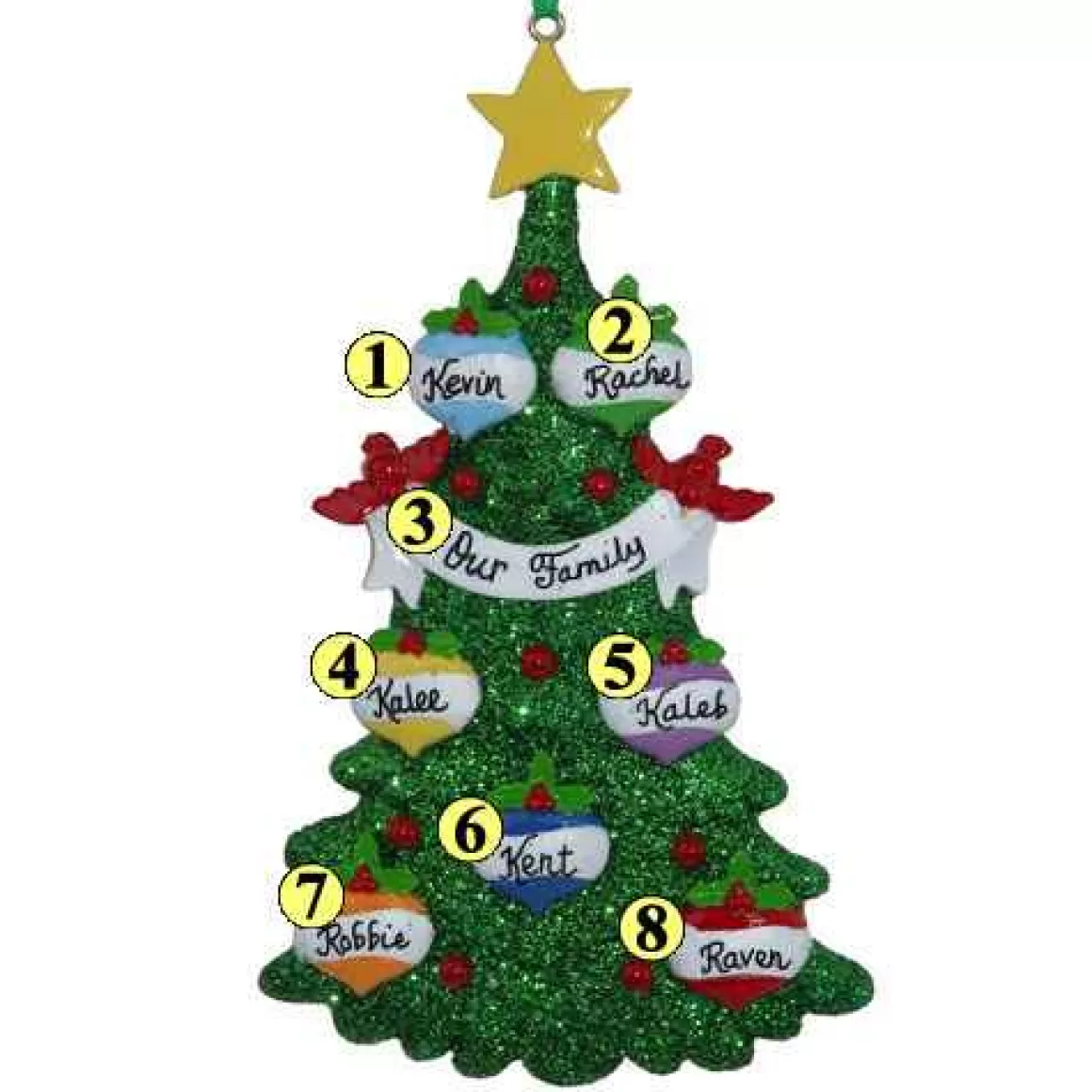 Christmas Place Tree With Ornaments Family Of 7 Discount