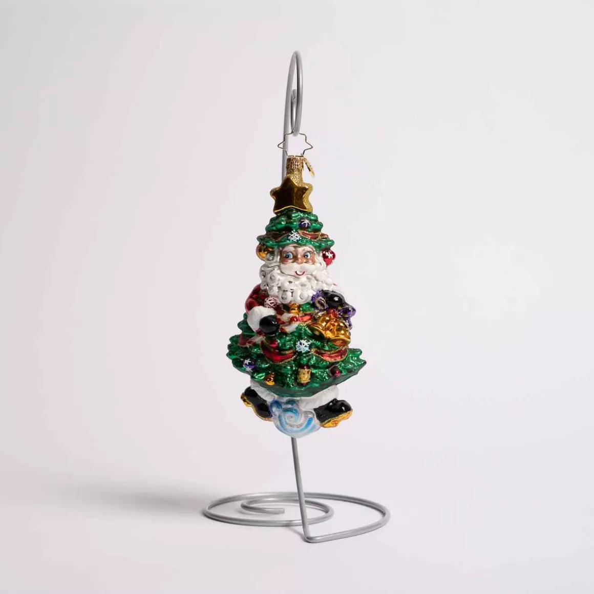 Christmas Place Treerific Santa Glass Ornament Sale