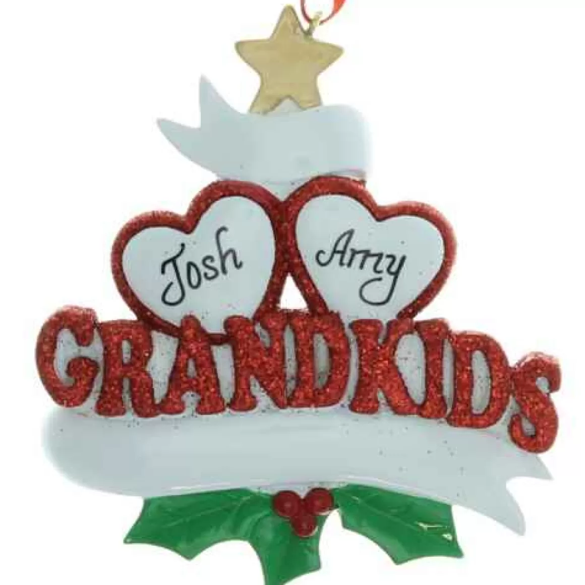 Christmas Place Two Grandkids Heart Cheap