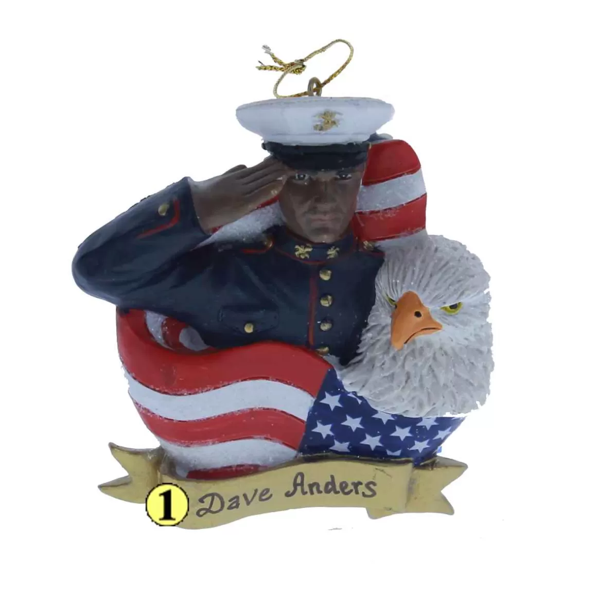 Christmas Place U.S. Marine Corps African American Soldier Cheap