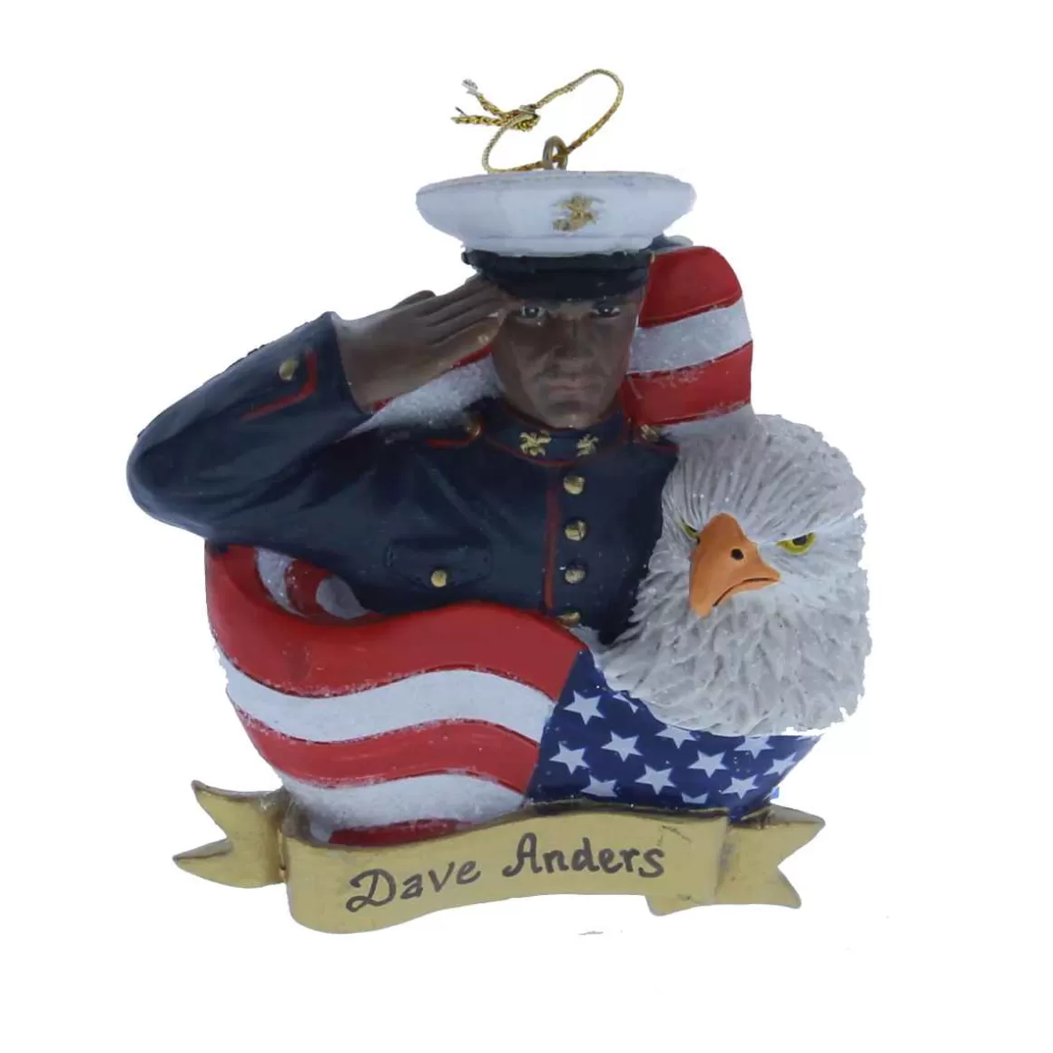 Christmas Place U.S. Marine Corps African American Soldier Cheap