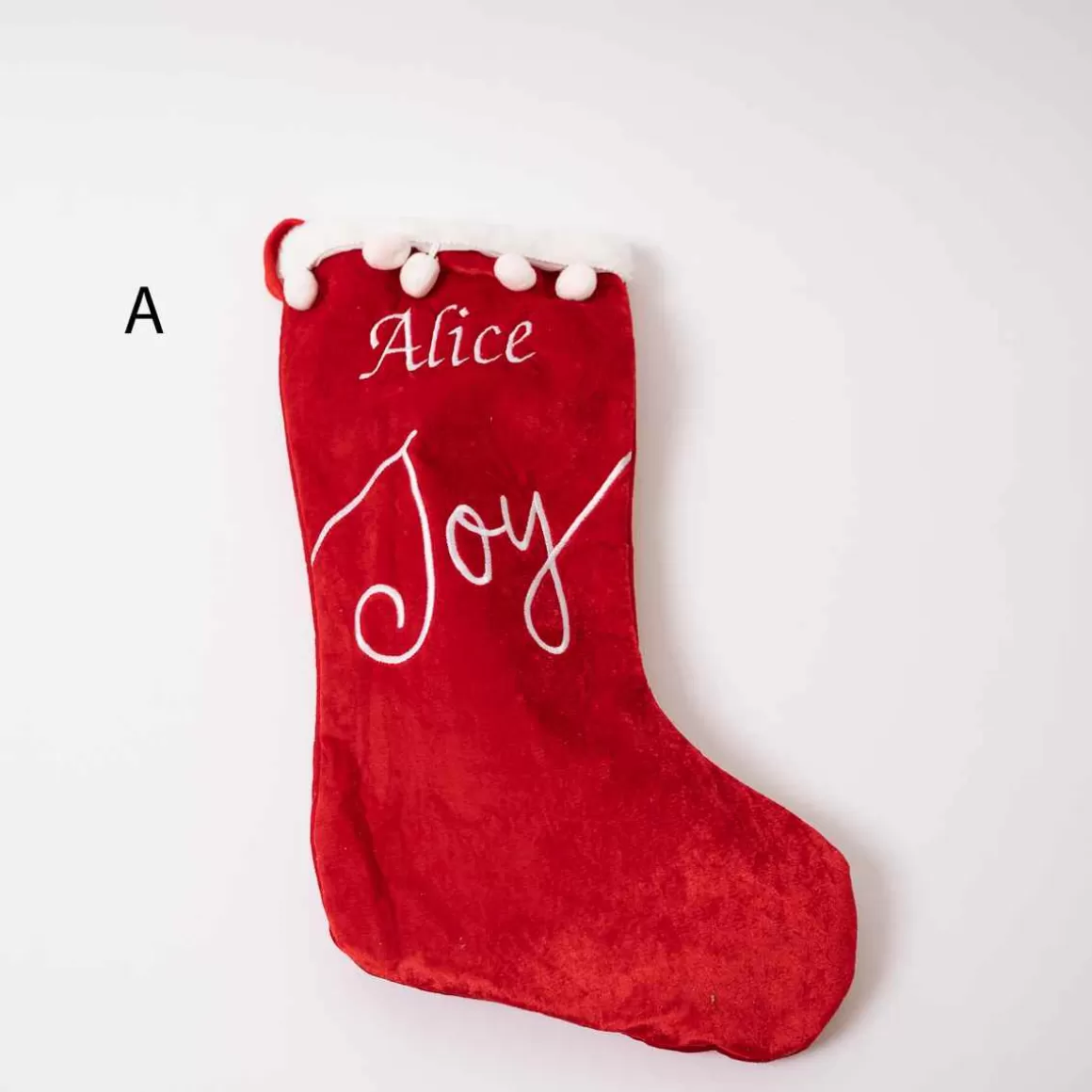 Christmas Place Velvet Cheerful Stocking New