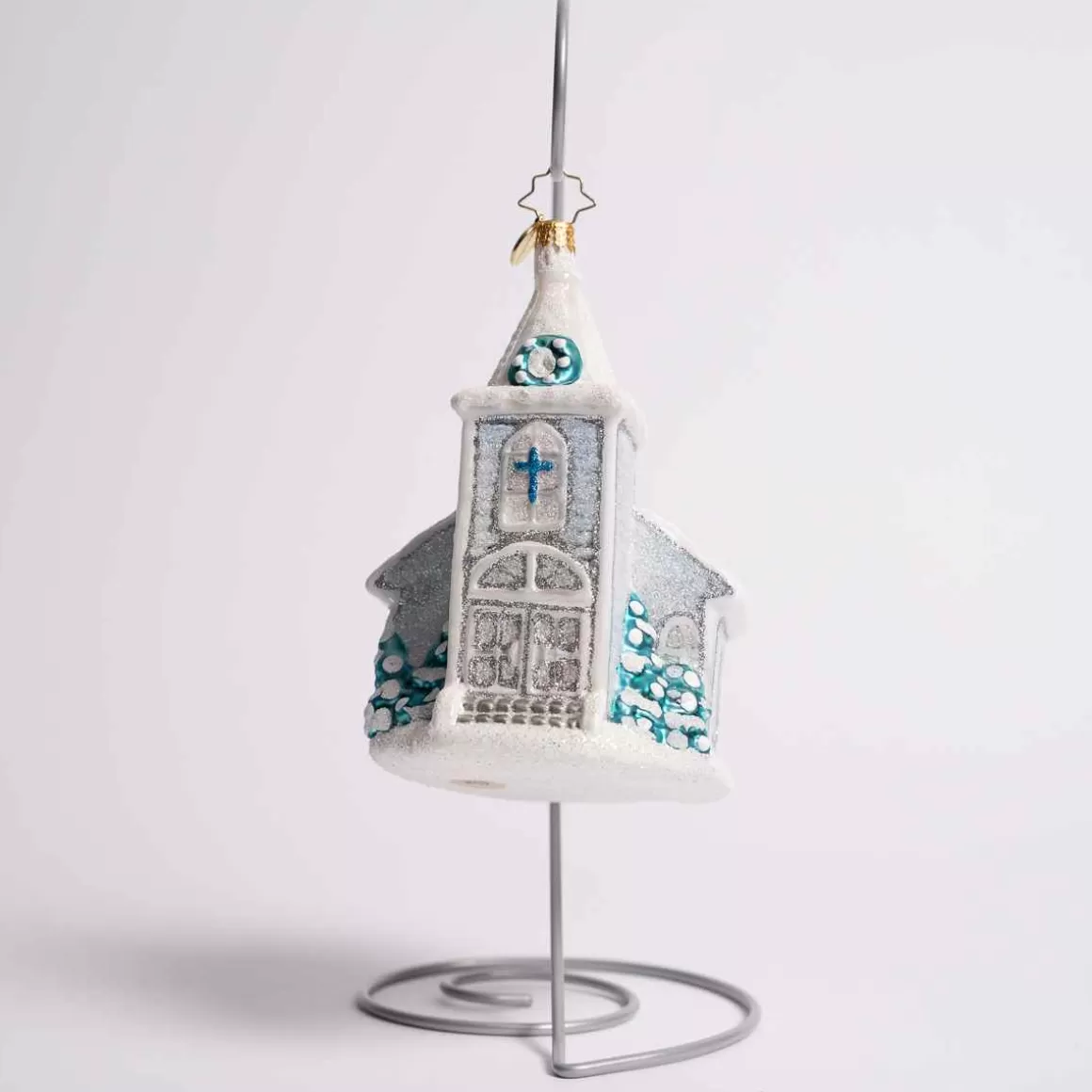 Christmas Place White Christmas Chapel Glass Ornament Store