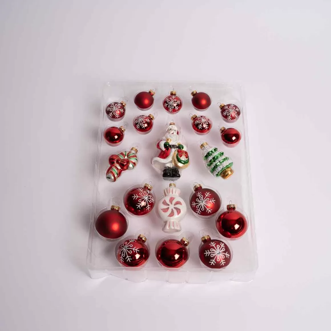 Christmas Place White Red Miniature Ornament Set Of 20 Cheap