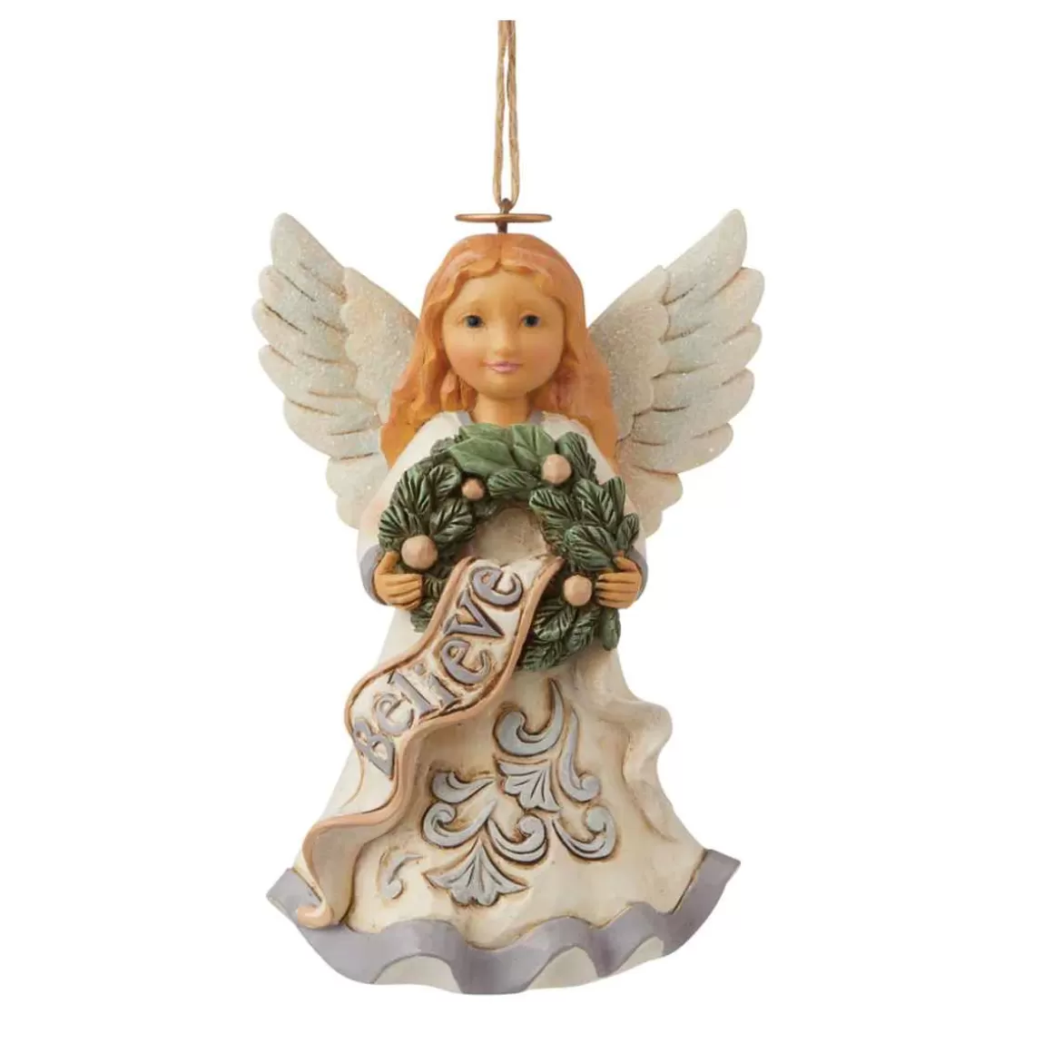 Christmas Place White Woodland Believe Angel Ornament Shop