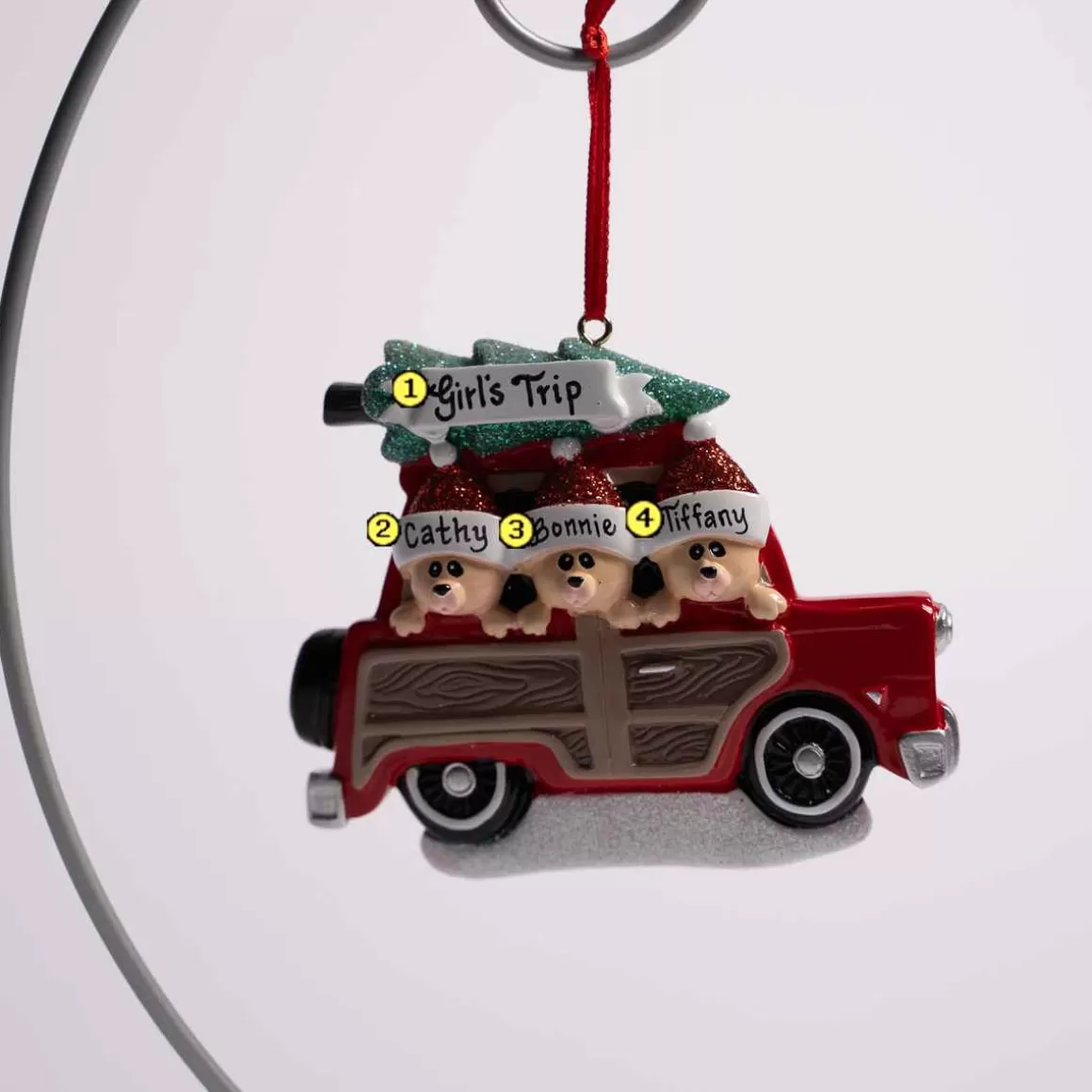 Christmas Place Woody Wagon Family Of 3 Best Sale